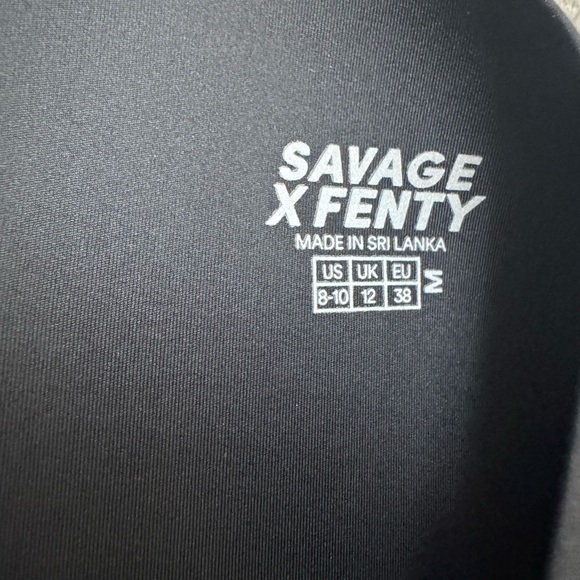 Savage x Fenty Hotline High Waist Leggings Black Caviar Pink Medium NEW NWT - Picture 3 of 10